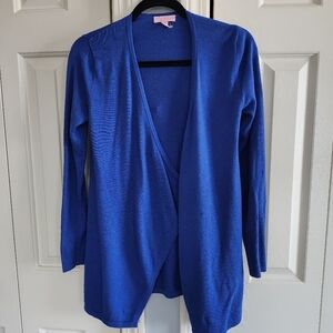 Lilly Pulitzur Blue Open Front Cardigan Sweater XS